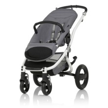Britax Römer Affinity 2 Bebek Arabası Gri Kumaş Beyaz Kasa + Kırmızı Renk Paketi HEDİYE