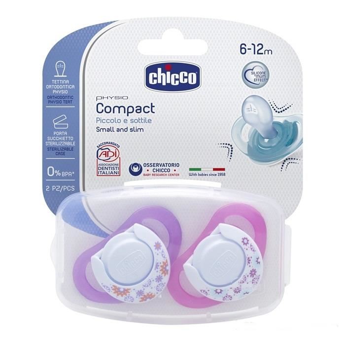 Chicco Physio Compact 2 li Silikon Emzik 12 ay+