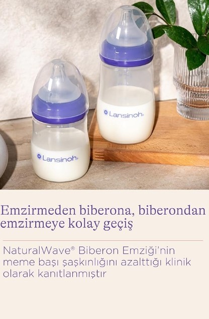 Lansinoh Natural Wave Biberon ve Biberon Emziği 160 ml fotoğrafı 2 (önizleme)