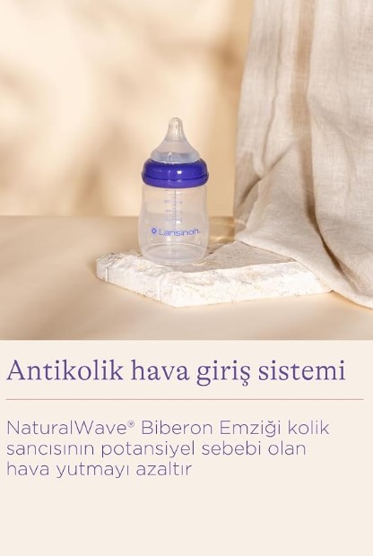 Lansinoh Natural Wave Biberon ve Biberon Emziği 160 ml fotoğrafı 3 (önizleme)