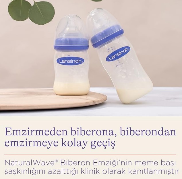 Lansinoh Natural Wave Biberon ve Biberon Emziği 240 ml fotoğrafı 2 (önizleme)