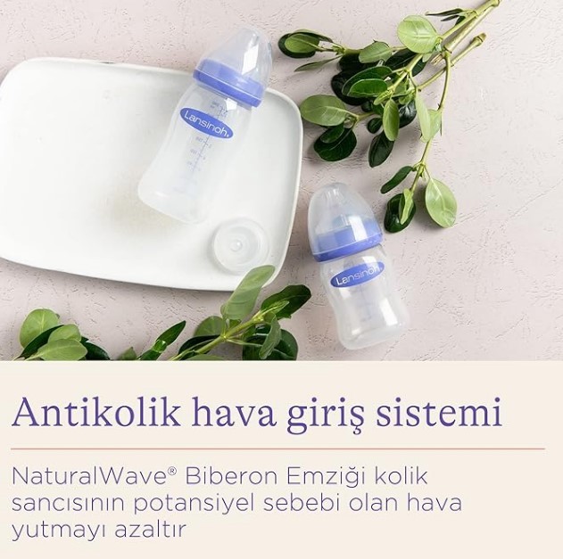 Lansinoh Natural Wave Biberon ve Biberon Emziği 240 ml fotoğrafı 3 (önizleme)