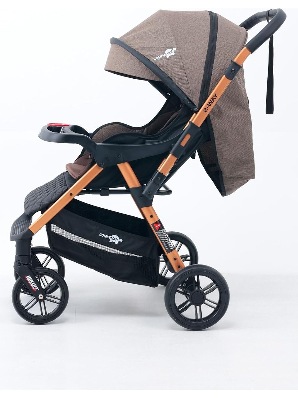 Comfymax 2-Way Çift Yönlü Bebek Arabası  – Wood Brown fotoğrafı 2 (önizleme)