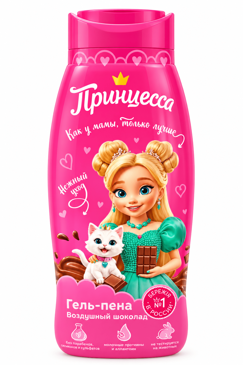 Prenses Çikolata Kokulu Çocuk Banyo Jeli - 400 ml