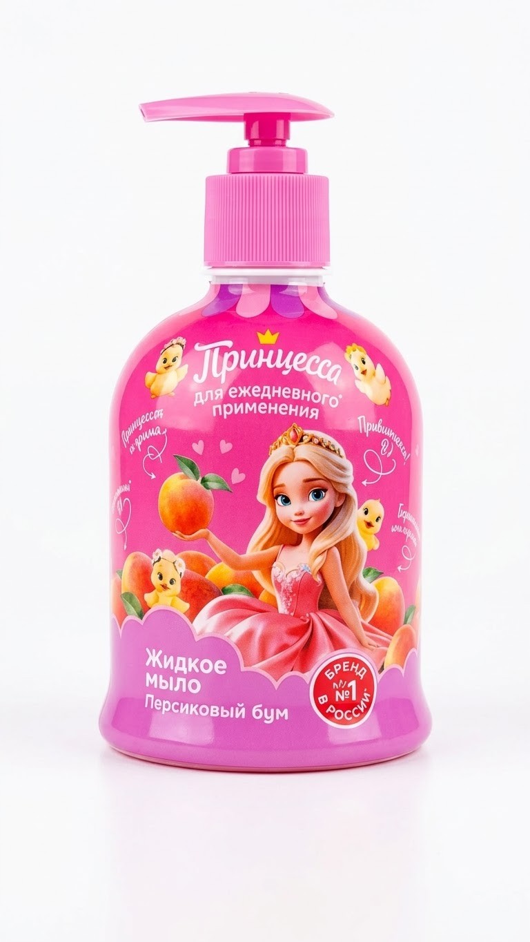 Prenses Şeftali Aromalı Sıvı El Sabunu - 490 ml