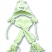 Sevi Bebe Velur Atkı Bere Takım