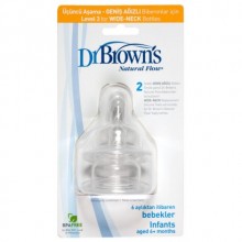 Dr. Brown's Y Kesim Geniş Ağız Biberon Emziği (2 Adet)