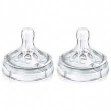 Avent Natural Biberon Emziği Silikon Akış Ayarlı 2 li (3 Ay+) 8710103873976