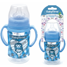 Baby Time Silikon Uçlu Geniş Ağız Kulplu Biberon - 250ml