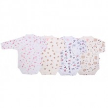 Sevi Bebe Desenli Önden Açık Bady Beyaz 1 Ay