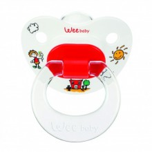 Wee Baby Silikon Desenli Damaklı Emzik No:1(Askılı)