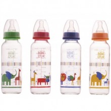 Bebedor Desenli Cam Biberon 250 Ml (Orta Akış)