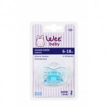 Wee Baby Akide Silikon Damaklı Emzik No:2 (Askılı)