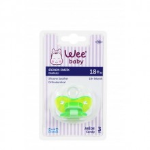 Wee Baby Akide Silikon Damaklı Emzik No:3 (Askılı)