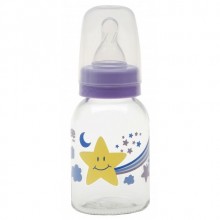 Wee Baby Silikon Uçlu Desenli Cam Biberon 125 cc