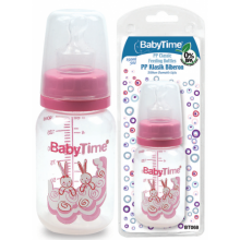 Baby Time Klasik Silikon Damak Uçlu PP Biberon - 150ml