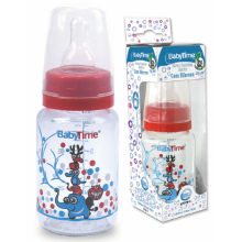 Baby Time Silikon Kiraz Uçlu Klasik Cam Biberon - 150ml