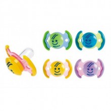 BEBEDOR No.2 Desenli Kapaklı Silikon Simetrik Uçlu Emzik +3Ay