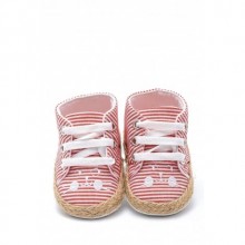 First Step Kedi Nakışlı Çizgili Patik - Kırmızı 8-12 Ay / No.18