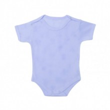 Sevi Bebe Jakarlı Yarım Kollu Body - Mavi 6 Ay