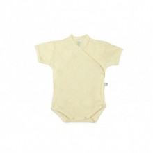 Sema Baby Sevi Jakarlı Önden Açık Yarım Kollu Body - Krem 1 Ay