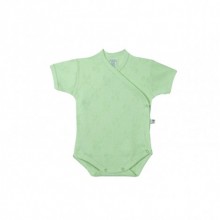 Sema Baby Sevi Jakarlı Önden Açık Yarım Kollu Body - Yeşil 1 Ay