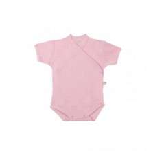 Sema Baby Sevi Jakarlı Önden Açık Yarım Kollu Body - Pembe 1 Ay