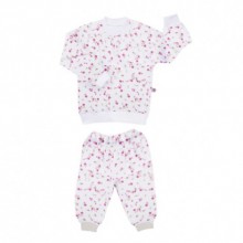 Sevi Bebe Desenli Pijama Takım - Pembe 2-3 Yaş
