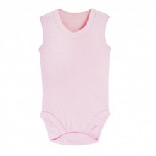 Sema Baby Jakarlı Askılı Badi (Body) - Pembe 12-18 Ay