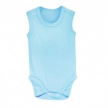 Sema Baby Jakarlı Askılı Badi (Body) - Mavi 0-3 Ay