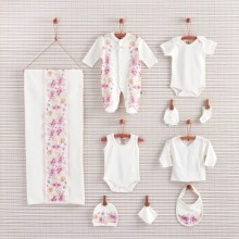 Bebbek 10'lu Hastane Çıkışı - Romantic Flower Pembe