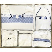 Bebbek 10'lu Hastane Çıkışı - Flower Marine Mavi