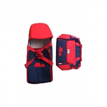 Nenny Baby Bebek Taşıma Seti (Portbebe,Bakım Çantası) - Kırmızı/Lacivert