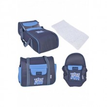 Nenny Baby Bebek Taşıma Seti (Portbebe,Bakım Çantası,Kanguru,Alt Açma) - Mavi Ayıcık