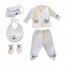 Sema Baby 5'li Premature Puanlı Set - Açık Mavi 8682476853155