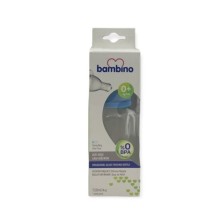 Bambino Altı Köşe Cam Biberon 150 ml - Mavi