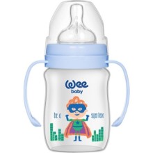 Wee Baby Kulplu PP Biberon 150 ML - Mavi