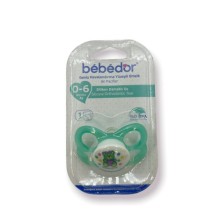 Bebedor Geniş Yüzeyli Damaklı Silikon Emzik (No.1) 0-3 Ay - Mavi