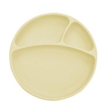 OiOi Porsiyon Vakum Tabanlı Silikon Tabak - Sarı