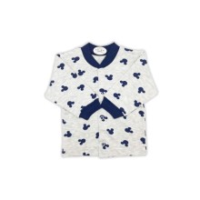 Sema Baby Mickey Mouse Bebek Pijama Takımı - Gri & Lacivert 3-6 Ay