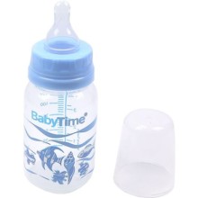Baby Time Klasik Silikon Kiraz Uçlu PP Biberon - 150ml MAVİ