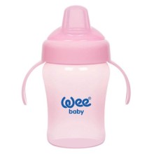 Wee Baby Colorful Akıtmaz Kulplu Bardak 240 ml - Pembe