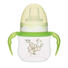 Wee Baby Akıtmaz Kulplu PP Bardak 125 ml - Yeşil