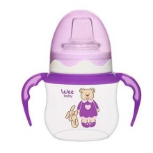 Wee Baby Akıtmaz Kulplu PP Bardak 125 ml - Mor