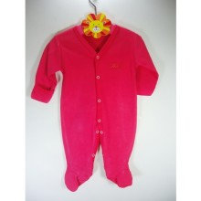 Sema Bebe Kendinden Eldivenli Düz Renk Bebek Tulum 3-6 Ay