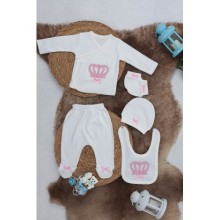 Sema Baby 5 Parça Hastane Çıkışı Zıbın Seti 0-3 Ay - Princess
