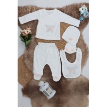 Sema Baby 5 Parça Hastane Çıkışı Zıbın Seti 0-3 Ay - Butterfly 