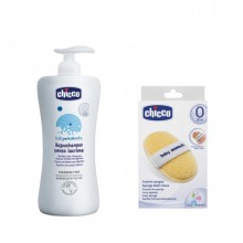 Chicco Göz Yakmayan Saç ve Vücut Şampuanı 750ml + Chicco Sünger Banyo Eldiveni