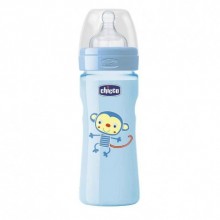 Chicco Biberon 250 ml Renkli Erkek Silikon Akış Ayarlı
