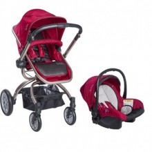 Pierre Cardin PC405 Twist Travel Sistem Bebek Arabası - Kırmızı